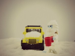 A Yeti has been spotted wandering the streets of Boston during the snowstorm, and has even been seen trying to hail a cab!